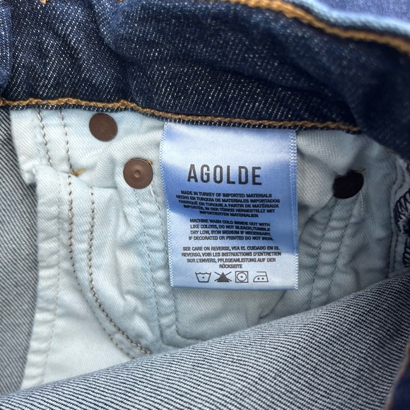 AGOLDE Nico Dark Wash Flare Leg High Rise Jeans Size 24 - Picture 6 of 9